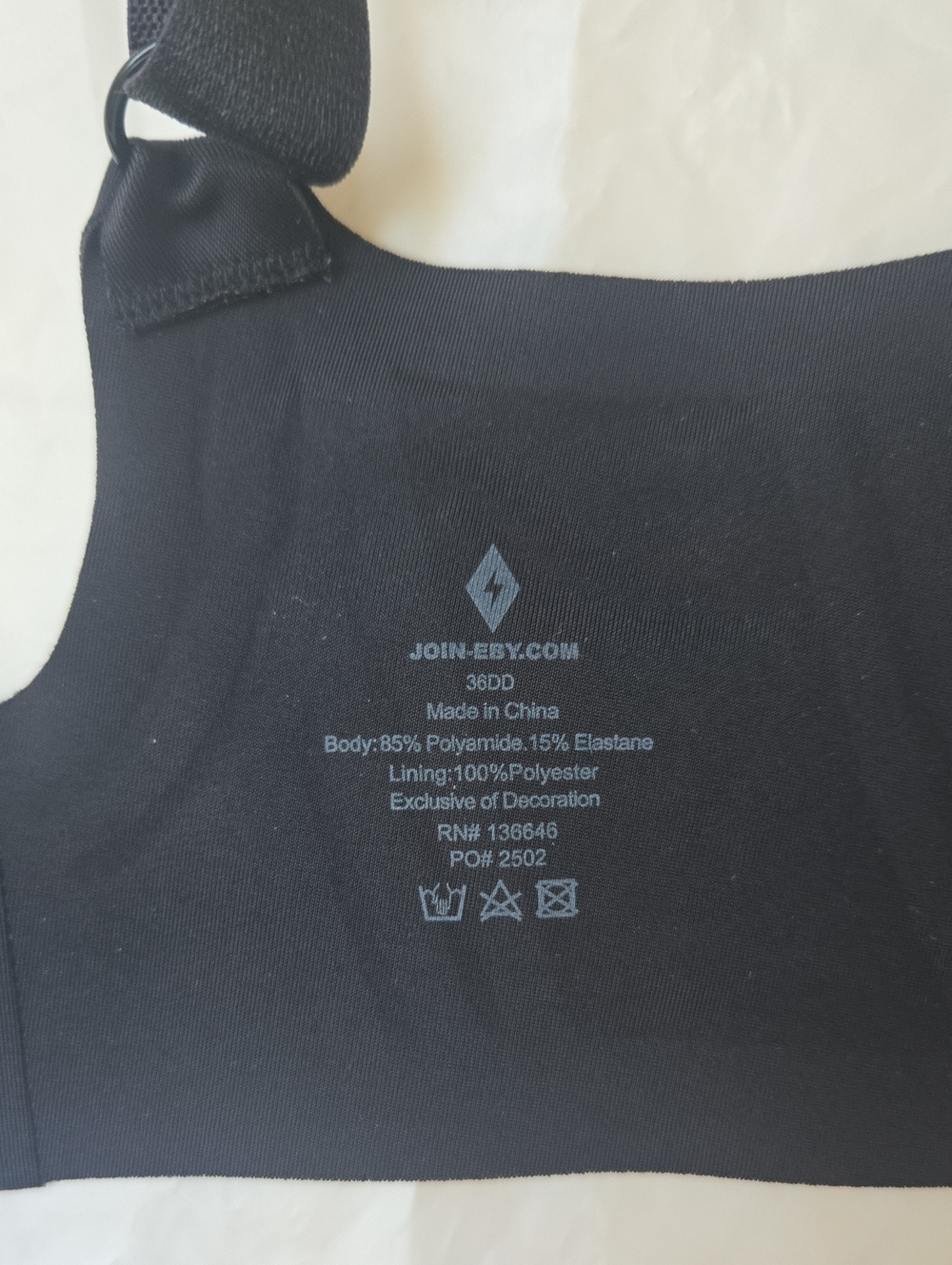 EBY Pain Free T-Shirt Bra, Black, Size 36DD - Picture 3 of 4